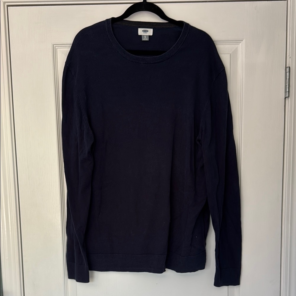 Old Navy Blue V-Neck Sweater Classic Knit